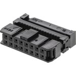 HIF3BA-16D-2.54R, 16-Way IDC Connector Socket for Cable Mount, 2-Row