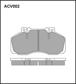 ACV002, Колодки тормозные дисковые WVA (29835) | перед | HCV