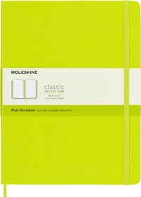 Фото 1/4 Блокнот MOLESKINE Classic, 192стр, без разлиновки, твердая обложка, лайм [qp092c2]