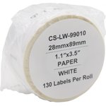 Этикетки Cactus CS-LW-99010 сег.:89x28мм черный белый 130шт/рул Dymo Label ...