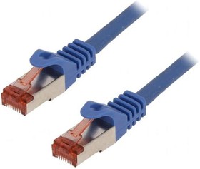Фото 1/2 CQ2046S, Patch cord; S/FTP; 6; stranded; Cu; LSZH; blue; 1.5m; 27AWG