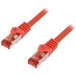 CQ2044S, Patch cord; S/FTP; 6; stranded; Cu; LSZH; red; 1.5m; 27AWG