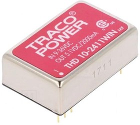 Фото 1/4 THD 10-2411WIN, Isolated DC/DC Converters - Through Hole Product Type: DC/DC; Package Style: DIP-24; Output Power (W): 10; Input Voltage: 9-