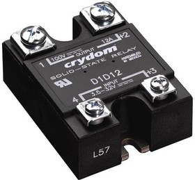 D1D07K, Solid State Relays - Industrial Mount SSR Relay, Panel Mount, IP00, 100VDC/7A, 3.5-32VDC In, FET Output, w/Standoffs