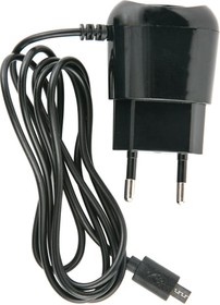 Фото 1/10 Зарядное устройство сетевое (220 В) RED LINE TCP-1A, кабель micro USB 1 м, выходной ток 1 А, черное, УТ000010348