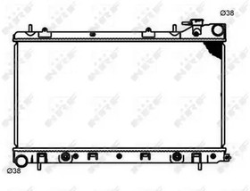Фото 1/2 53597, NRF 53597_радиатор охлаждения! МКПП, с горловиной\ Subaru Forester 2.0i 02-05