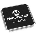 LAN9118-MT, LAN9118-MT, Ethernet Controller, 10Mbps MII, PCI, 3.3 V, 100-Pin TQFP