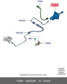 1863548, Цилиндр сцепления FORD FOCUS II/S-MAX/MAZDA3/VOLVO C40 главный