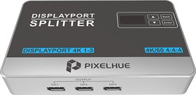 Фото 1/6 Видеоразветвитель 4к displayport 1-3 Extender DisplayPort 4K 1-3