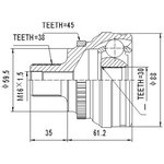 DCV803016, К-кт ШРУСа 514775, 301954, AUDI 100, A6 1.8, 2.0, 2.3, 2.6, 1.9TDI ...