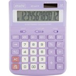 Калькулятор настольный ПОЛНОРАЗМ Attache AF-447P,12р,дв. пит,фиол,198x153x42
