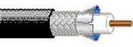 1505A-BLK-1000, Coaxial Cable Tape/Braid Foam High Density Polyethylene 20AWG 5.91mm 300VAC Black 304.8m Reel