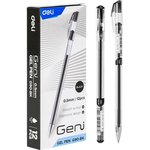 Ручка гелев. Deli Geni EG90-BK прозрачный d=0.5мм черн. черн. 1стерж.
