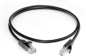 GCR-LNC626-0.5m, GCR Патч-корд PROF прямой 0.5m, UTP медь кат.6, черный, 24 AWG, ethernet high speed 10 Гбит/с, RJ45,