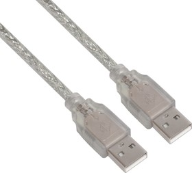 GCR-UM3M-BD2S-1.8m, GCR Кабель PROF 1.8m USB 2.0, AM/AM, прозрачный, 28/24 AWG, экран, армированный, морозостойкий