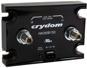 HAC24D150-10, Solid State Relay - 4-32 VDC Control Voltage Range - 150 A Maximum Load Current - 24-280 VAC Operating Voltage Ra ...