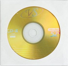 Фото 1/3 Диск CD-R VS, 700 Mb, 52х, бумажный конверт (1 штука)