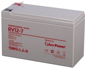 Фото 1/4 CyberPower Аккумуляторная батарея RV 12-7 12V/7,5 Ah {клемма F2, ДхШхВ 151х65х94мм, высота с клеммами 100, вес 2,6кг, срок службы 8 лет}