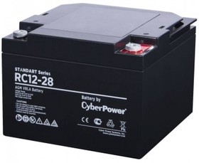 Фото 1/4 Батарея SS CyberPower RC 12-28 / 12 В 28 Ач Battery CyberPower Standart series RC 12-28 / 12V 28 Ah