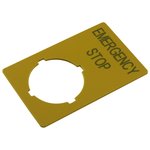 M22-XZK-GB99, Label, Emergency Stop, English