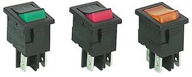 H8550XBAAA, Rocker Switches H8550XB T.BLACK CL0076 INSERT RED