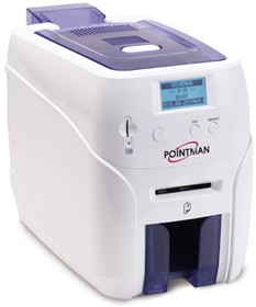 Принтер печати на пластиковых картах Pointman Nuvia N20, односторонний, лоток подачи на 100 карт+ручная подача (CR-80), приемный на 50 карт,