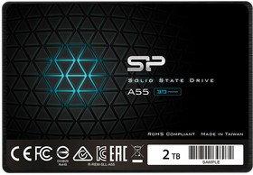 SP002TBSS3A55S25, Твердотельный диск 2TB Silicon Power A55, 2.5", SATA III [R/W - 500/450 MB/s] TLC