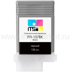 Фото 1/3 CT-PFI-107K, Совместимый картридж Canon PFI-107BK (Black Dye) 130 мл для Canon imagePROGRAF 670, 680, 685, iPF770, 780, 785