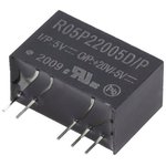 R05P22005D/P, Isolated DC/DC Converters - Through Hole 2W 5Vin +20/-5Vout 50/-200mA