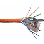Кабель FTP, 4 пары, Кат. 6А, LSZH, оранжевый, 305м в кат., LANMASTER LAN-6AFTP-LSZH