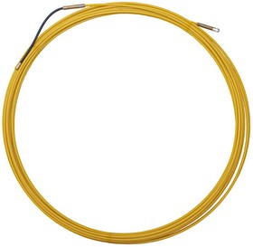 Фото 1/2 Протяжка кабеля 3мм*20м желтая, СП, Протяжка кабельная (мини УЗК в бухте) , стеклопруток, 3 мм х 20 м, жёлтая