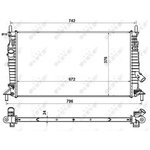 55327, Радиатор охлаждения FORD C-MAX 07-, FOCUS C-MAX 03-07, FOCUS II 04- ...