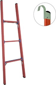 Стеклопластиковая приставная диэлектрическая лестница телеком+крюки ЛСПД-1.5 ЕТК 471525