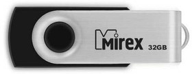 Фото 1/5 13600-FMURUS32, Флеш накопитель 32GB Mirex Swivel, USB 2.0, Черный