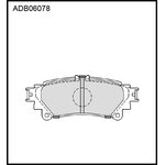 ADB06078, Комплект тормозных колодок, дисковый тормоз | зад |