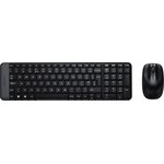 Клавиатура + мышь Logitech MK220 клав:черный мышь:черный USB беспроводная ...
