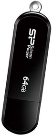 Фото 1/5 Флеш Диск Silicon Power 64Gb LuxMini 322 SP064GBUF2322V1K USB2.0, black