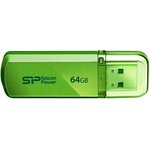 Флеш Диск Silicon Power 64Gb Helios 101 SP064GBUF2101V1N USB2.0, green