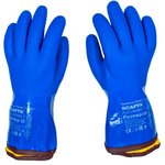 Перчатки защитные ПВХ SCAFFA Полюс-Т PVC1380BR-T цв.синий р.10 (6 пар/уп)