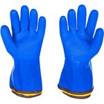 Перчатки защитные ПВХ SCAFFA Полюс-Т PVC1380BR-T цв.синий р.9 (6 пар/уп)