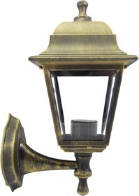 11-11 БР (НБУ 04-60-001 ЛЕДА) Светильник-фонарь настенный бронза 4-хгранный прозрач стекло, шт