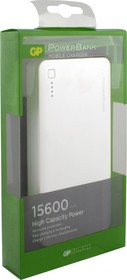 3C15AWE (белый), Внешний аккумулятор портативный, Power Bank (15600mAh) USB-micro USB, 2.1A