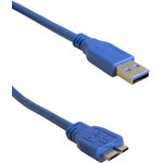 USB3.0 A(m)-micro USB B(m) Bl 1.8m, Компьютерный шнур USB 3.0 A(m)-micro USB ...