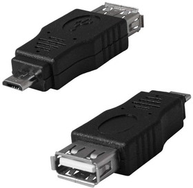 Фото 1/2 USB2.0 A(f)-micro USB B(m), Разъём USB USB 2.0 A(f)-micro USB B(m)