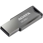 Флешка USB A-Data UV250 64ГБ, USB2.0, серебристый [auv250-64g-rbk]