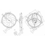 0090140001, Вентилятор радиатора 385 mm CitroenBerlingo, XsaraPicasso ...