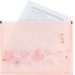 Папка-конверт на молнии zip M&G Sakura Rain, А4, РР, цвет в асс ADM929NT