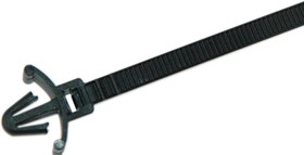 111-85460 T50SL6-PA66-BK, Cable Tie, 165mm x 4.6 mm, Black Polyamide 6.6 (PA66), Pk-100