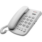 126901, Телефон проводной teXet TX-241 светло-серый