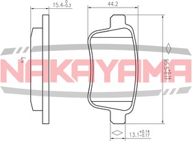 HP8705NY, Колодки тормозные дисковые задние RENAULT KANGOO 1.5 dCi/ 1.6/ 1.6 16V/ 1.6 16V Hi-Flex 08-, KANGOO